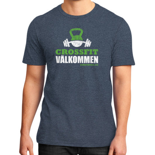 District T-Shirt (on man) Heather navy Crossfit Valkommen Store