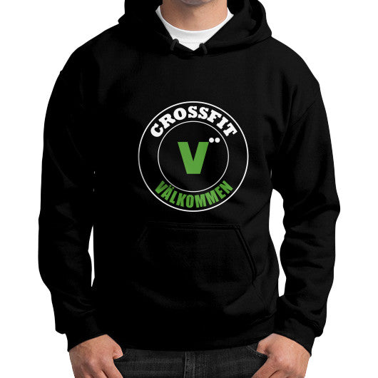 Gildan Hoodie (on man) Black Crossfit Valkommen Store
