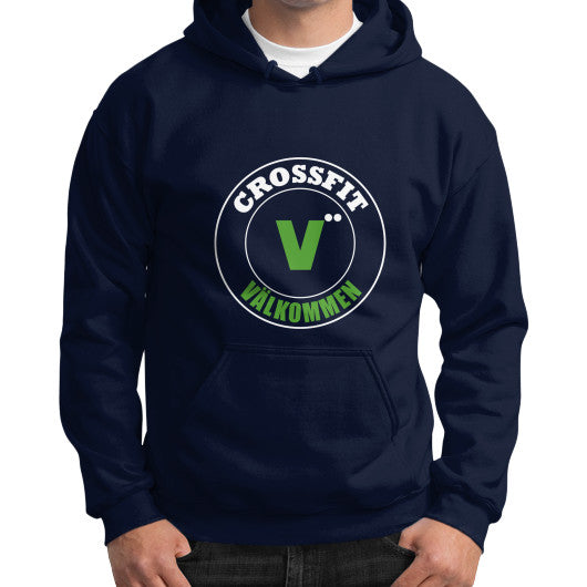 Gildan Hoodie (on man) Navy Crossfit Valkommen Store