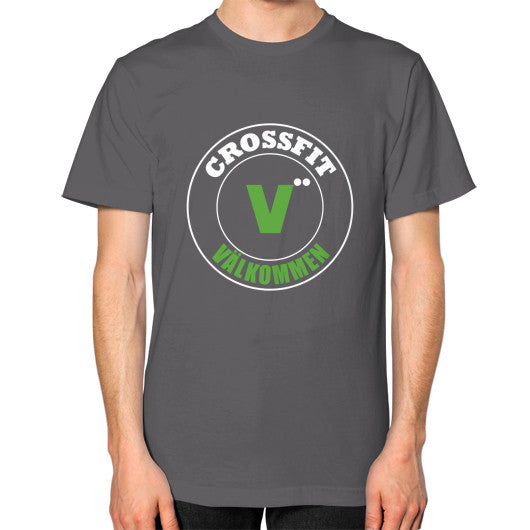 Unisex T-Shirt (on man) Asphalt Crossfit Valkommen Store
