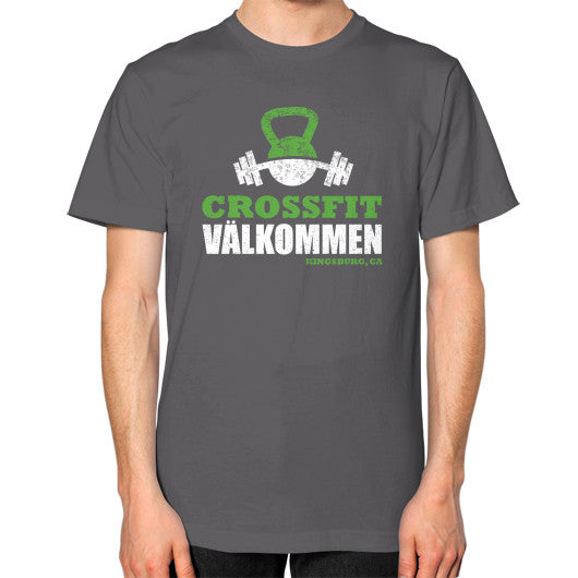 Unisex T-Shirt (on man) Asphalt Crossfit Valkommen Store