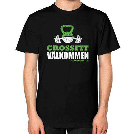 Unisex T-Shirt (on man) Black Crossfit Valkommen Store