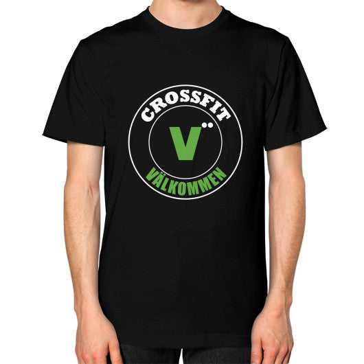Unisex T-Shirt (on man) Black Crossfit Valkommen Store