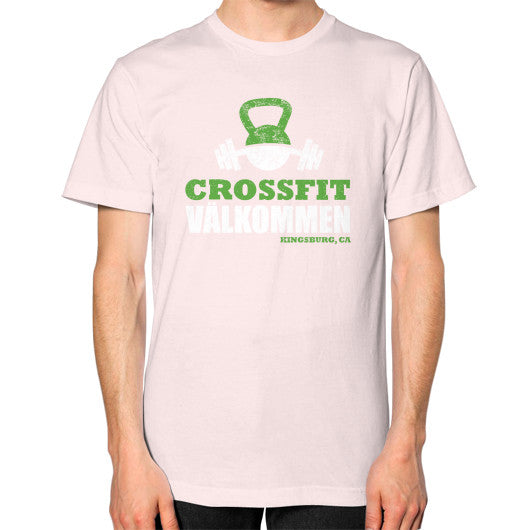 Unisex T-Shirt (on man) Light pink Crossfit Valkommen Store
