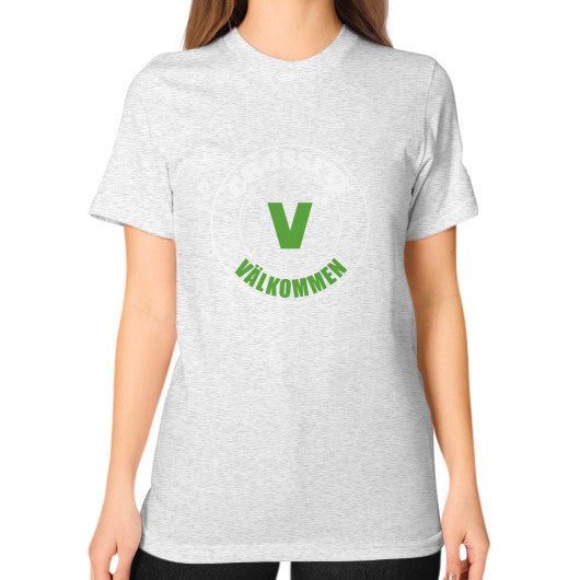 Unisex T-Shirt (on woman) Ash grey Crossfit Valkommen Store
