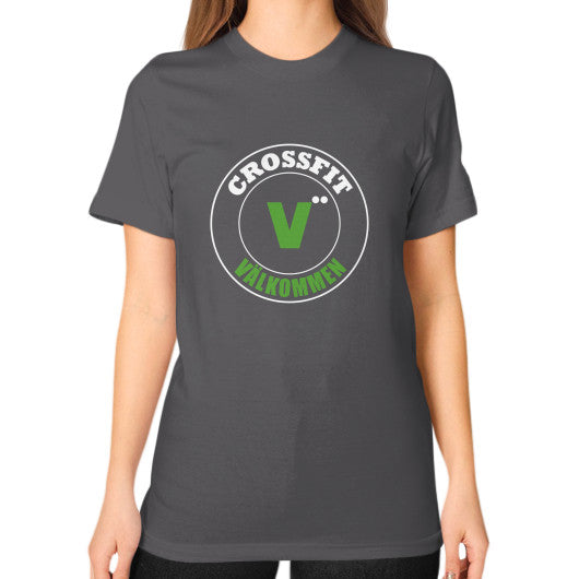 Unisex T-Shirt (on woman) Asphalt Crossfit Valkommen Store