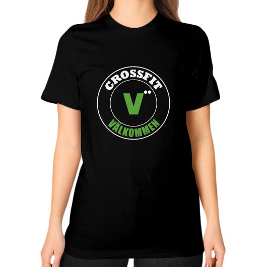 Unisex T-Shirt (on woman) Black Crossfit Valkommen Store