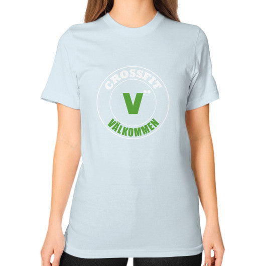 Unisex T-Shirt (on woman) Light blue Crossfit Valkommen Store