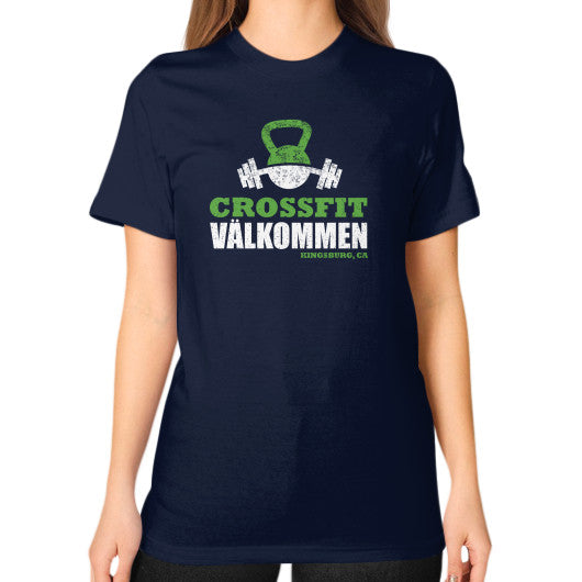 Unisex T-Shirt (on woman) Navy Crossfit Valkommen Store