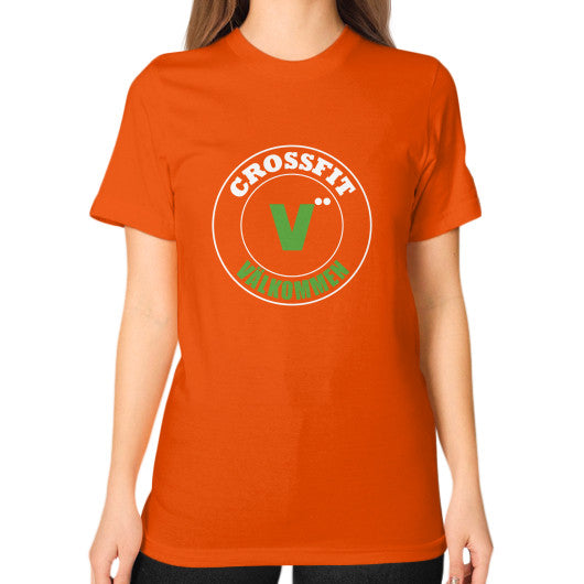 Unisex T-Shirt (on woman) Orange Crossfit Valkommen Store