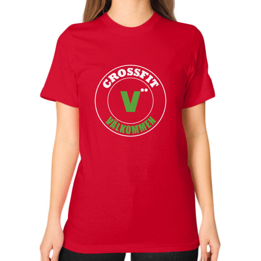 Unisex T-Shirt (on woman) Red Crossfit Valkommen Store