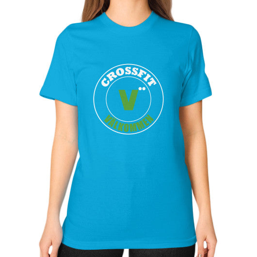 Unisex T-Shirt (on woman) Teal Crossfit Valkommen Store