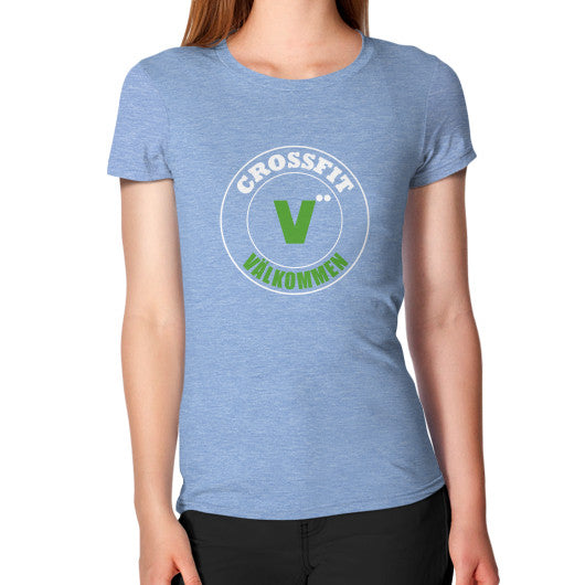 Women's T-Shirt Tri-Blend Blue Crossfit Valkommen Store